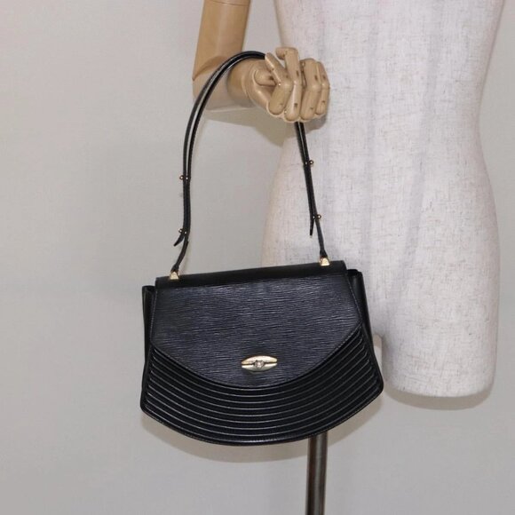 LOUIS VUITTON Epi Tilsitt Shoulder Bag Black - Picture 1 of 16